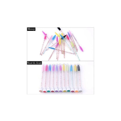 Tub mic cu 1 buc de Periuta mascara glitter, cadou pentru clientii tai - Roz deschis